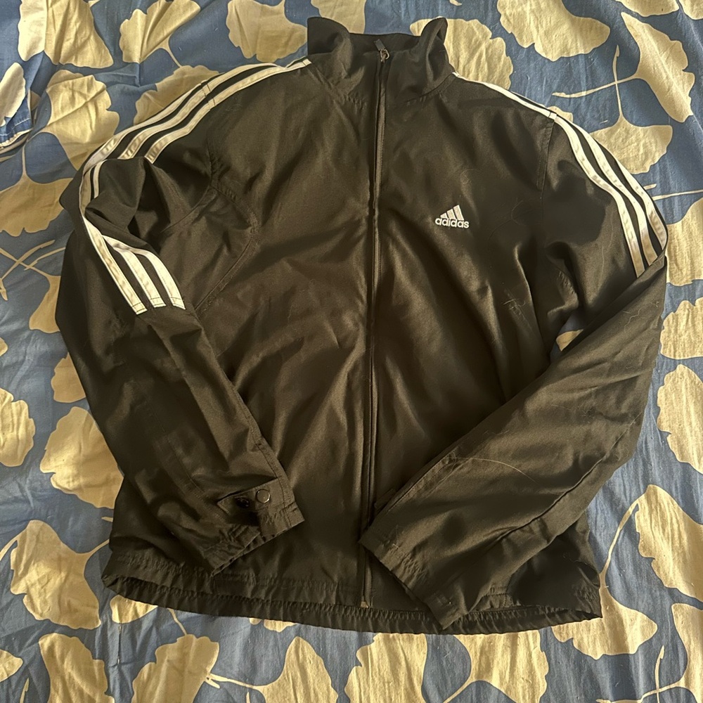 Adidas women’s Black Windbreaker Jacket